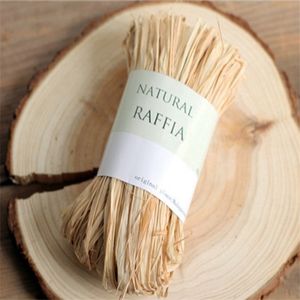 10m / worek Rafia Natural Liny DIY Crafts Wedding Invitation Prezent Pakowanie Rope Naturalne Rafia Straw Liny Wedding Party Decoration Y0730