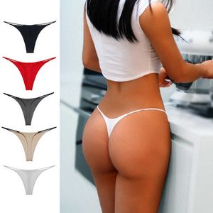 Mutandine perizoma Intimo femminile Mutandine sexy Mutande femminili Perizoma Tinta unita Mutandine Lingerie M-XL Design a vita bassa Q231206