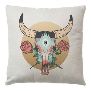Wholesale skull pillows for sale - Group buy High of Design Quality Sense Pillow Cushion Halloween Fashion Simple Skull Linen Pillow Case