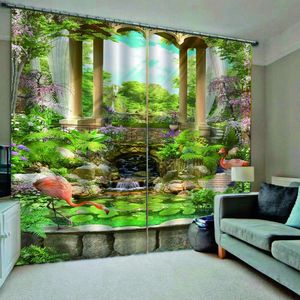 Curtain & Drapes Beautiful Scenery Curtains 3D Blackout For Living Room Bedding Cotinas Para Sala