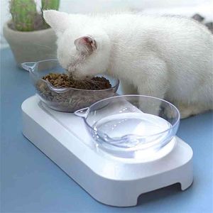 강아지를위한 애완 동물 그릇 강아지 고양이 음식 물 공급기 애완 동물 먹이 요리 상승 완벽한 조정 가능한 높이 듀얼 각도 조정 가능한 Y200922