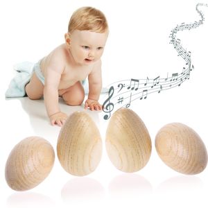 Wholesale egg maracas shakers resale online - 1Pc Wooden Percussion Musical Egg Maracas Shakers Children Kids Toys Fun Gifts W15 H1009