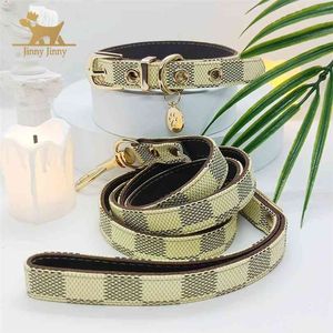 Luksusowa smycz dla psów | Designer Collar dla jakości S-Premium, nowoczesny stylowy przewód. Idealny mały, średni 210911