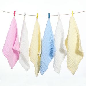 25 * 25cm Handkerchief de algodão puro toalhas recém-nascido musselina quadrada infantil rosto bebê toalhas wrap toddler bibs t2i51739