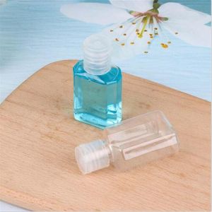 30ml 60ml Garrafa de viagem portátil clara plástico vazio garrafas recém-recipiente recarregável com flip tampa para shampoo sanitizer de mão