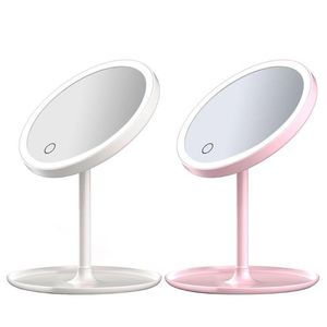 Wholesale led light for dressing table resale online - Compact Mirrors Makeup Mirror With Level Led Light Dressing Table Beauty Ring