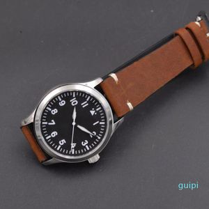 Armbanduhren 42mm Herrenuhren Automatische Militärarmeeuhr Männlich Steriles Zifferblatt Leuchtendes Saphirglas Wasserdicht Mechanisch