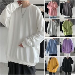 2021 Толстовка толстовки Мужской черный Белый хип-хоп Punk Pullover Streetwear Повседневная мода одежда мужская негабаритная корейский Harajuku Y0809