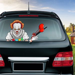 Auto Clown Killer Removable Stickers Horrible Chucky Anna Klistermärke Death Axe Michael DIY Graffiti Dekaler för bakre vindrutetorkare Presentbil dekoration återanvändbar