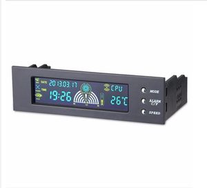 5.25 tums fläkthastighetsregulator Bay Front LCD-panel 3 Fläktar CPU Temperatursensor / HD / SYS 8W