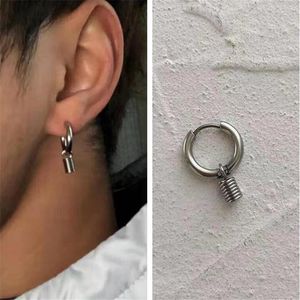 Wholesale mens one earring for sale - Group buy Yourem One Piece MM Stainless Steel Punk Spring Hoop Earrings For Men Women Personality Aesthetic Jewelry Accessories Di233 Huggie