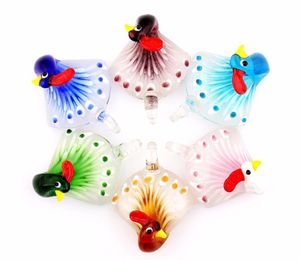 Partihandel 6st Handgjorda Murano Lampwork Glas Mix Color Peacock Pendant Fit Halsband Smycken Gifts