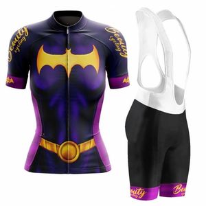 Gymkläder Kvinnor Cycling Jersey Short Sleeve Bike Summer Bicycle Shirts Maillot Bib Shorts Set Mtb Mujer Ropa Ciclismo