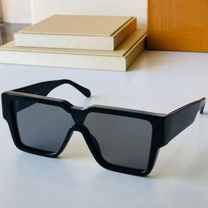 Occhiali da sole da uomo firmati maschera anti-collisione Z1593E lente monopezzo montatura bianca nera moda passerella stile tempio design in rilievo anti-ultravioletto con scatola