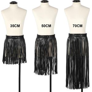 Cintos de moda feminina borla tassel de couro ajustável Fringe Fringe Fringe Ladies High Siuste cigana boho cintura larga larga