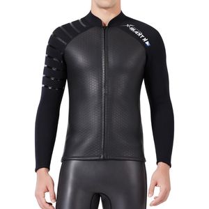 Swim Wear Wetsuit Top Men Premium 3mm Neoprene Diving Suit Jacket Wet Tops Black