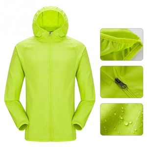 Mäns Jackor Män Kvinnor Raincoat Vandring Travel Vattentät Vindtät Jacka Utomhus Cykel Sport Snabb Dry Rain Coat Sunscreen Unisex