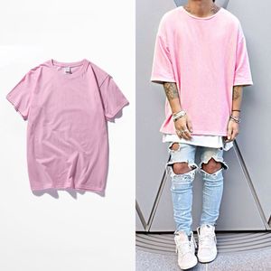 Różowy Hipster Harajuku T Shirt Mężczyźni Casual T-shirt Mężczyźni Hip Hop Krótki Rękaw T Koszulki Homme Camiseta Jersey Tee Top Odzież Marki Y0323