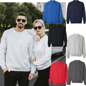 Män överdimensionerad pullover mode fasta färg tröja män o nacke långärmad casual tröja gatan sportkläder