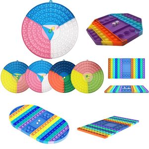 Fidget Zabawki Rainbow Witamy Style Board Rodzina Jedna puzzle Gry Fidgets Sensory Autyzm Specjalne wymaga naprężenia lęku Reliever do Office Fluorescen