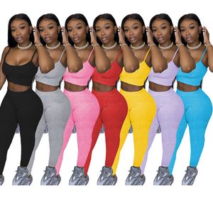New Women jogging suits summer clothing tracksuits outfits sleeveless tank tops+leggings pants two pcs set plus size S-casual black sportswear sweatsuits 4882