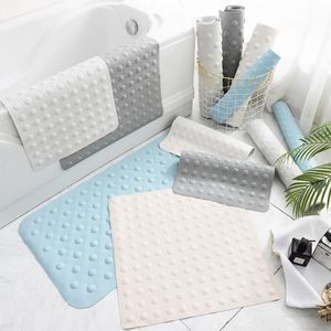 Tapis de bain blanc, beige / gris bleu de salle de bain bleus tapis antidérapant en caoutchouc antidérapant Tapis de moquette