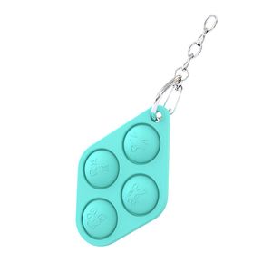 Sensory Fidget Keychains Rhombus Silicone Bag Charms Push Bubble Adult Kids Autism Squishy Stress Relief Toys Pop it Keyring Pendant Key Chains Rings Accessories