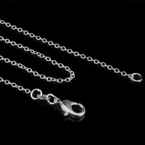 Collana a catena Rolo a maglia placcata argento con fermagli per aragosta 16 18 20 22 24 pollici per collane a catena in corda da donna Fai da te Gioielli Prezzo di fabbrica all'ingrosso