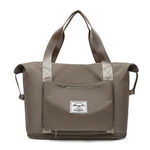 Duffel Bags 2023 Travel Bag Women Expandable Big Waterproof Nylon Shoulder Clothes Dry Wet Separation Handbag Gym Yoga