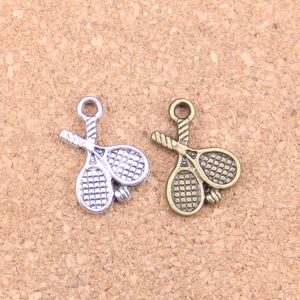 100st Antik Silver Bronze Plated Tennis Racket Charms Pendant DIY Halsband Armband Bangle Fynd 18 * 14mm