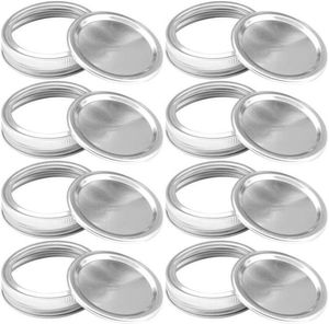 Silver Gold DHL 70MM/86MM Regular Mouth Canning Lids Bands Split-Type Leak-proof for Mason Jar Canning Lids Covers with Seal Rings in stock