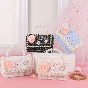 Koreanska barns plånböcker och handväskor Mini Crossbody Cute Princess Girls Small Coin Pouch Baby Purse Girl Party Hand Väskor Present