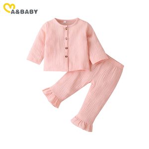 6-24m nascido infantil bebê meninas roupas macias conjunto outono manga longa camiseta tops calças casuais pijama conjuntos 210515