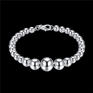 Armband aus Sterlingsilber mit großen und kleinen Perlen, Perlen und Strängen GSSB165 Modische Schmuckarmbänder aus 925er Silber