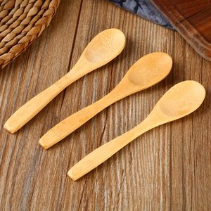 12.2*2.6cm Handmade Natural Bamboo Soup Ice Cream Small Spoons For Wedding Party Home Kitchen Dining Bar