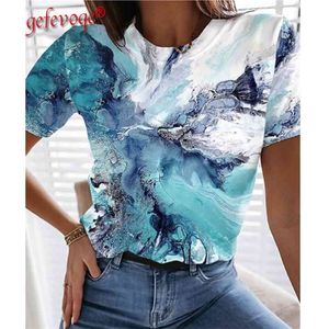 Grafika Kwiatowy Drukuj Streetwear Casual Krótki Rękaw Plus Size Śmieszne Kawaii Harajuku Tees Koszulka Letnia Odzież Dla Kobiet 210623