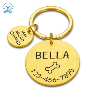 Dog Tag,ID Card Personalized Cat ID Tag Free Engraved Collar Puppy Pet Name Pets Accessories Pendant Address Kitten Tags For
