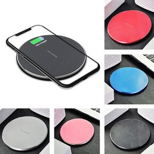 K8 Qi Wireless Charger Pad Alloy Metal Material 10W Fast Charging Dock Universal for Smartphones with Retail Box