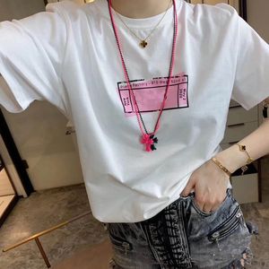 2023 Kvinnor Mens Designers T Shirts Tshirts Fashion Letter Printing Short Sleeve Lady Tees Luxurys Casual Clothes T-shirts kläder