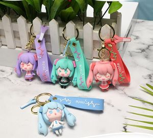 Handy-Anhänger, 20 Stück, Anime-Mädchen, PVC-Schlüsselanhänger, süße Tasche, weicher Kunststoff-Anhänger, 3D-Puppe