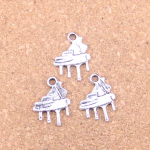 109pcs Antique Silver Bronze Plated grand piano Charms Pendant DIY Necklace Bracelet Bangle Findings 21*16mm