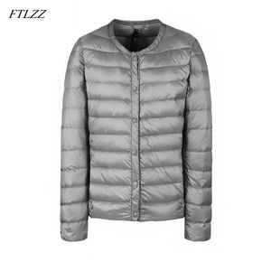 Frauen Ultraleichte Daunenjacke Winter Plus Größe 3XL Mantel Slim Casual Weiße Ente Kurze Mäntel Weibliche Warme Parka 210423