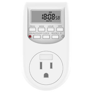 Timers Energibesparande timer Digital skärm för hushåll Electric Appliance Abs Metal Programmerbar vit