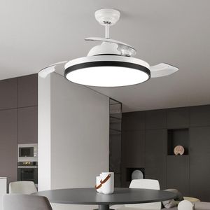Wentylatory sufitowe Nordycka lekka luksusowa lampa wentylatora sypialnia nowoczesna minimalistyczna salon ventilador de Techo Decor Home Decor BC50