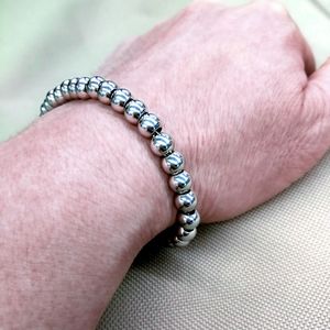 Bracciale in argento sterling perline di trasferimento rotonde perline perline testa gioielli Giappone e Corea del Sud versione semplice braccialetto di moda regalo per le vacanze