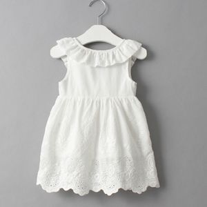 Baby Mädchen Kleider Solide Weiß Sommer Stil Kinder Kleidung Für Vestido Infant Kleidung 210429