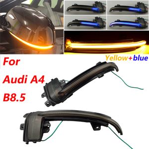 Dynamic Led Turn Signal Rearview Mirror Indicator Blinker Light For Audi A4 A5 B8.5 RS5 RS3 A3 8P S5 RS4 A6 Q3 A8 8K Yellow and blue