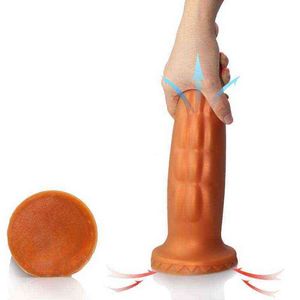 Nxy Dildo Ultimo Pugno Strapon Anale Giocattoli adulti del sesso per donne Coppie Dilatatore Ano Massaggio prostatico Grande con Zuignap Cup 1211