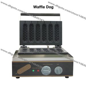 6 adet Ticari Kullanım Yapışmaz 110 V 220 V Elektrikli Lolly Waffle Bir Stick Maker Makinesi Baker üzerinde