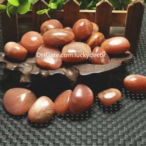 Natural Peach Moonstone Quartz Kryształ Polerowany Bęben Kamień Sztuki i Rzemiosło 15-30mm Darmowe Pół-Szlachetne Gemstone Healing Energy Orange Sunstone Decor Prezent